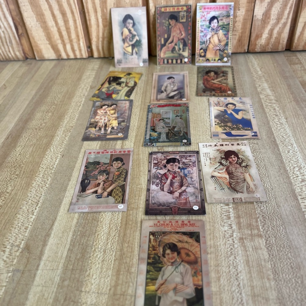Vintage Asian Art Cards  Collection